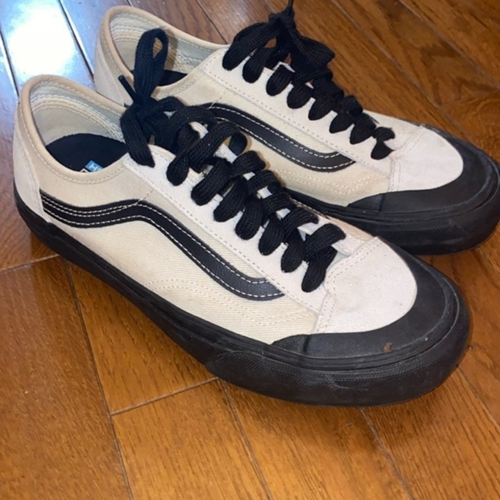 Vans Black and White Low-Top Sneakers